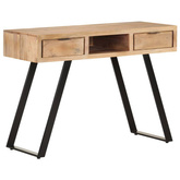 vidaXL Biurko, 107x45x79 cm, drewno akacjowe z naturalną krawędzią