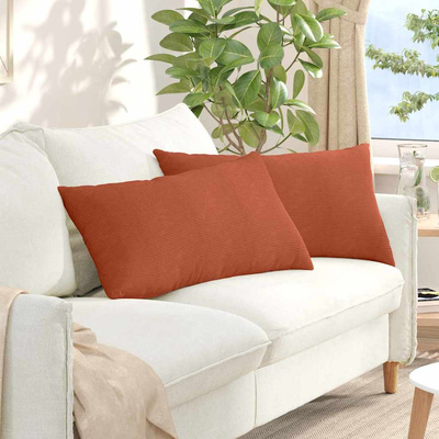 Poduszki na sofę 2 pcs Czerwono-pomarańczowy 80 x 40 cm