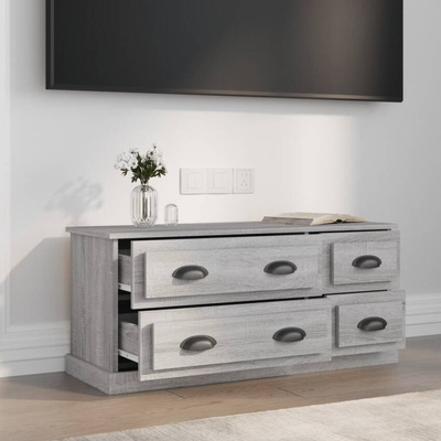 Szafka pod TV, szary dąb sonoma, 100x35,5x45 cm vidaXL