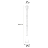 Lampa ogrodowa stojąca K-7064A/1 CZARNY z serii STANDARD
