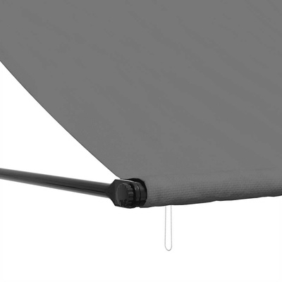 Markiza zwijana, antracytowa, 250x150 cm, tkanina i stal