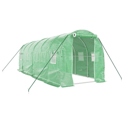 Szklarnia ze stalową ramą, zielona, 12 m?, 6x2x2 m