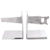 Podpórki do książek 2 pcs Srebrny 11 x 14 x 17,5 cm Aluminium
