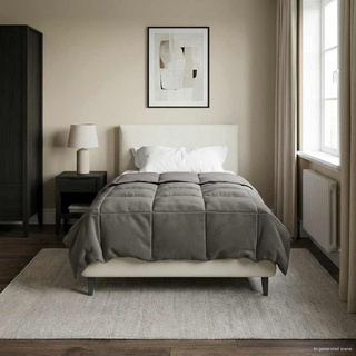 Kołdra na cały rok Jasnoszary 155 x 220 cm Mikrofibra