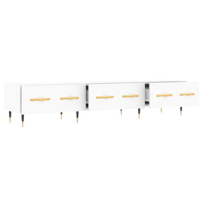 vidaXL Szafka pod TV, biała, 150x36x30 cm, materiał drewnopochodny wariant 4