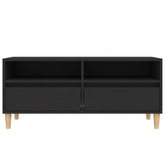 vidaXL Szafka pod TV, czarna, 100x34,5x44,5cm, materiał drewnopochodny