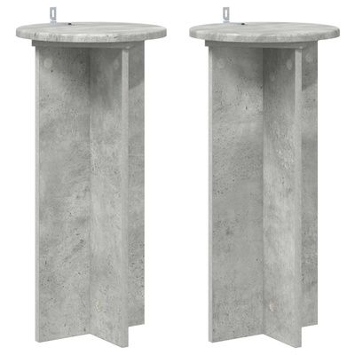 Stojak na rośliny 2 pcs Betonowy szary 29,5 x 29,5 x 60 cm