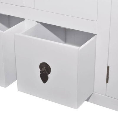 vidaXL Szafka pod TV, biała, 110x24x48 cm, materiał drewnopochodny