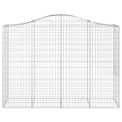 Kosze gabionowe, 4 szt, 200x50x140/160 cm, galwanizowane żelazo