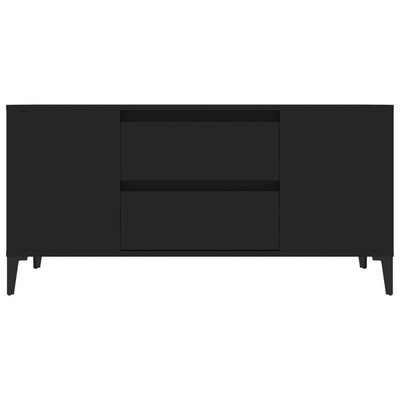 Szafka pod TV, czarna, 102x44,5x50 cm, materiał drewnopochodny vidaXL