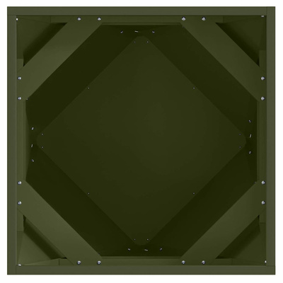 Donica 2 pcs Zielony oliwkowy 50 x 50 x 50 cm Stal