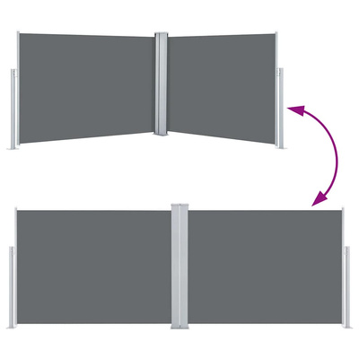 Zwijana markiza boczna, antracytowa, 120 x 1000 cm