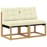 2 szt. Środkowa sofa ogrodowa Biały