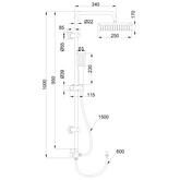 Deszczownia amfisa czarna AU-39-004-K Invena