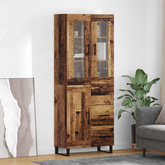 Highboard 2 szt. Stare drewno 69,5 x 34 x 180 cm