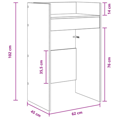 Stół DJ-ski Dąb wędzony 62 x 45 x 102 cm Drewno inżynieryjne