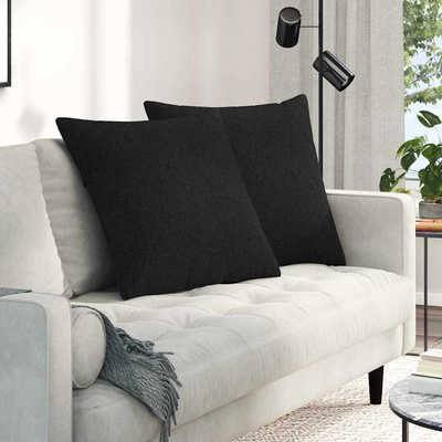 Poduszki na sofę 2 pcs Czarny 80 x 80 cm tkanina