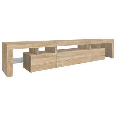 vidaXL Szafka pod TV z oświetleniem LED, dąb sonoma 215x36,5x40 cm