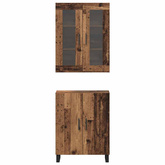Highboard 2 szt. Stare drewno 69,5 x 34 x 180 cm