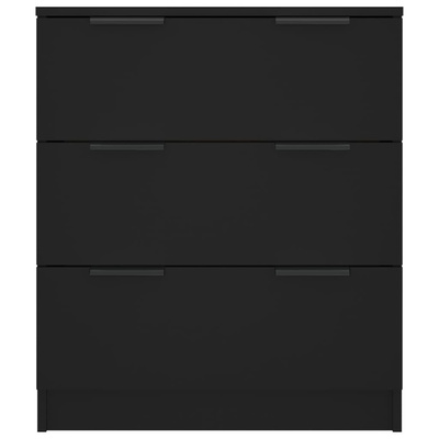 Szafka, czarna, 60x30x70 cm, materiał drewnopochodny