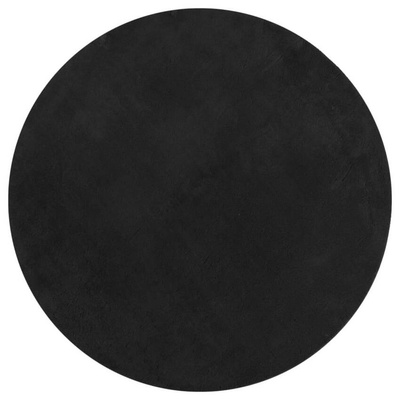 vidaXL Dywan HUARTE z krótkim włosiem, czarny, Ø 80 cm