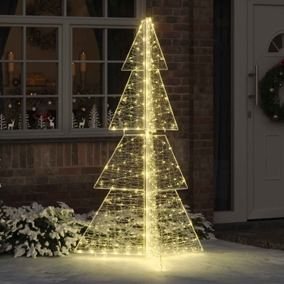 Choinka z 240 diodami LED Ciepła biel 180 cm Akryl