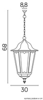 Lampa zewnętrzna wisząca K 1018/1/BD