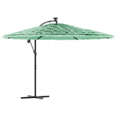 Parasol ogrodowy na stalowym słupku, zielony, 269x269x235 cm