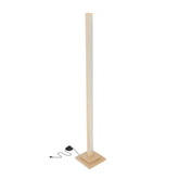 alset lampa podłogowa drewno buk + srebrny 1x18w led 4000