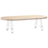 Nogi do stolika kawowego w kształcie litery A 2 szt. Białe 50x(30-31) cm Stal