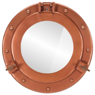 vidaXL Lustro wiszące w kształcie bulaja, ?30 cm, aluminium i szkło model standard