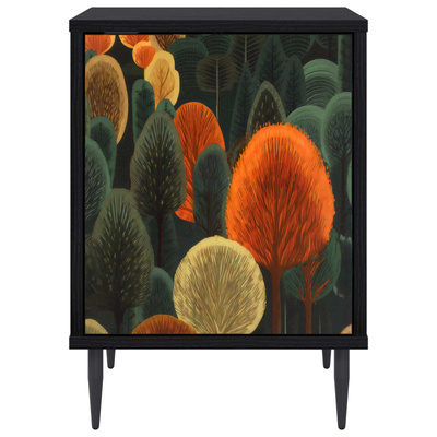 Szafka Nocna ZAANDAM 2 szt. Czarny dąb 36 x 33 x 51 cm