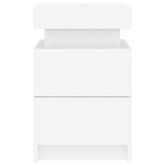 Szafki nocne z oświetleniem LED, 2 szt., białe, 35x39x55 cm