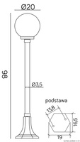 Lampa ogrodowa stojąca K 5002/2/KP 200