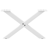 Nogi do stolika kawowego w kształcie litery X 2 szt. Białe 60x(30-31) cm Stal