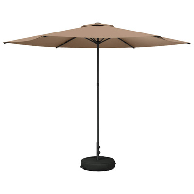 Parasol ogrodowy z podstawą 300 x 300 cm Poliester Prostokątny