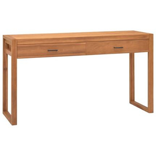 vidaXL Biurko z 2 szufladami, 120x40x75 cm, lite drewno tekowe