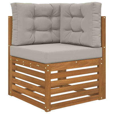 Poduszka do sofy na zewnątrz 3 pcs Szary Poliester