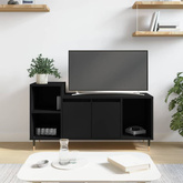 vidaXL Szafka pod TV, czarna, 100x35x55 cm, materiał drewnopochodny