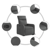 vidaXL Podnoszony fotel masujący, elektryczny, rozkładany, ciemnoszary wariant 23