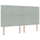 Łóżko ottoman z materacem jasnoszary 180 x 200 cm Welur