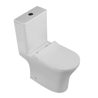 KOMPAKT WC BEZKOŁNIERZ, DOKOS OKRĄG DOLN PODŁ BIAŁY Z DESKĄ WOLNOOPAD