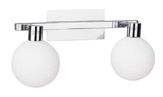 Kinkiet chrom/biały lampa ścienna 2 Maldus 22-01443