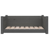 Legowisko dla psa, szare, 75,5x55,5x28 cm, lite drewno sosnowe vidaXL