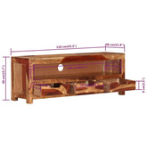 vidaXL Szafka pod TV, 110x30x40 cm, lite drewno akacjowe