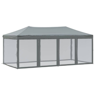 vidaXL Składany namiot imprezowy ze ściankami, antracytowy, 3x6 m