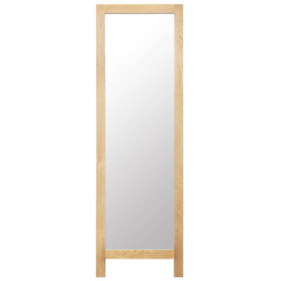 vidaXL Lustro wolnostojące, 48x46,5x150 cm, lite drewno dębowe