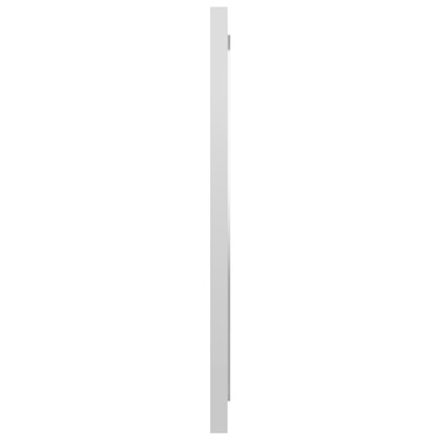vidaXL Lustro łazienkowe, wysoki połysk, białe, 40x1,5x37 cm, płyta