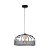 Lampa wisząca czarna metalowa regulowana 40W E27 Levi 31-78469
