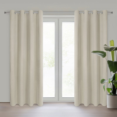 Zasłona Nita beżowa 140x250